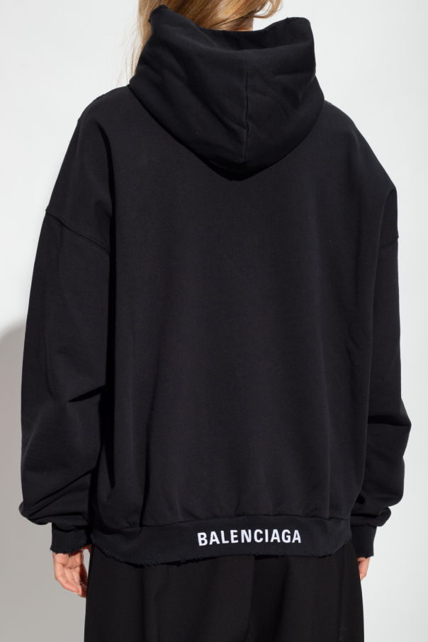 トップス balenciaga oakley logo hoodie Balenciaga Loop Sports Icon Cropped Hoodie | Saks Fifth Avenue